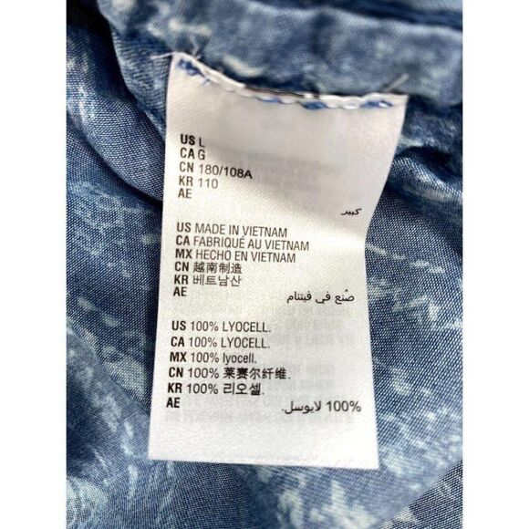 Style‎ & Co Shirt Top Large Blue White Relaxed - Picture 7 of 10